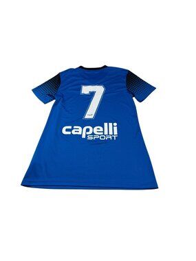 Capelli Sport Small #7 Carvana Game Day Soccer Jersey Blue/Black adult S (G835)
